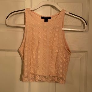 Women’s Pink Cropped Tank Top